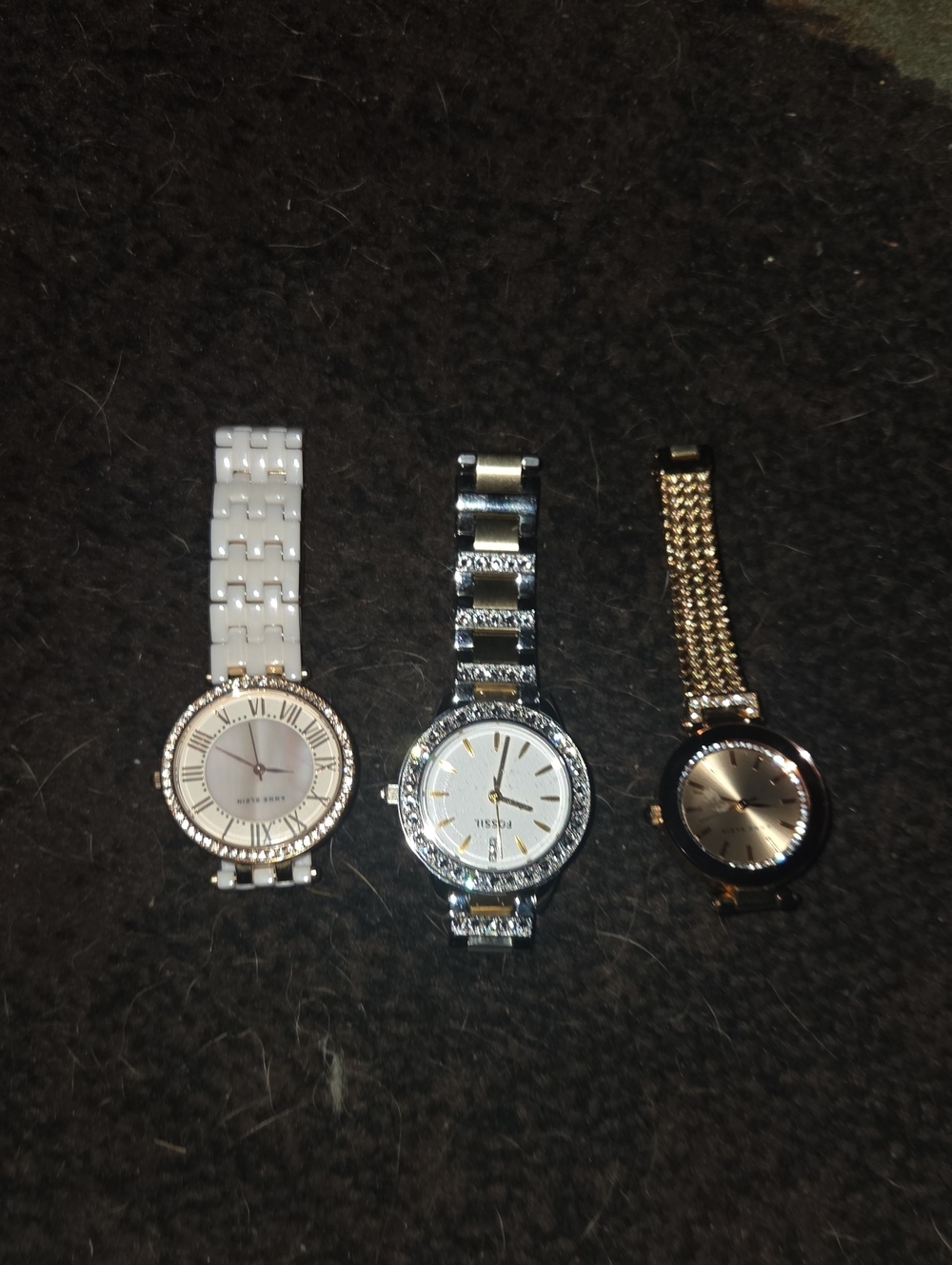 Three-Piece Women's Watch Set — White, Silver & Gold Styles